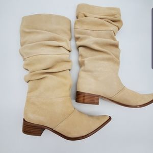 Chinese laundry winner knee high boots suede